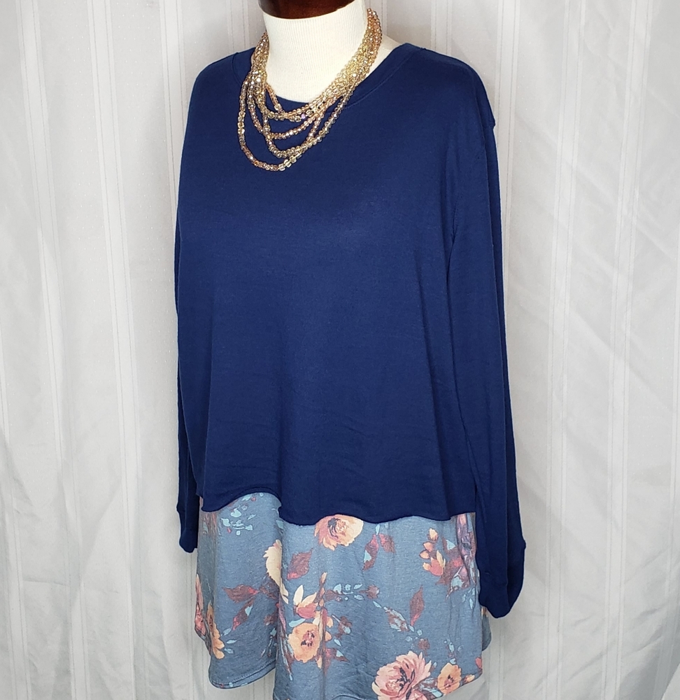 Navy Pullover By Agnes & Dora